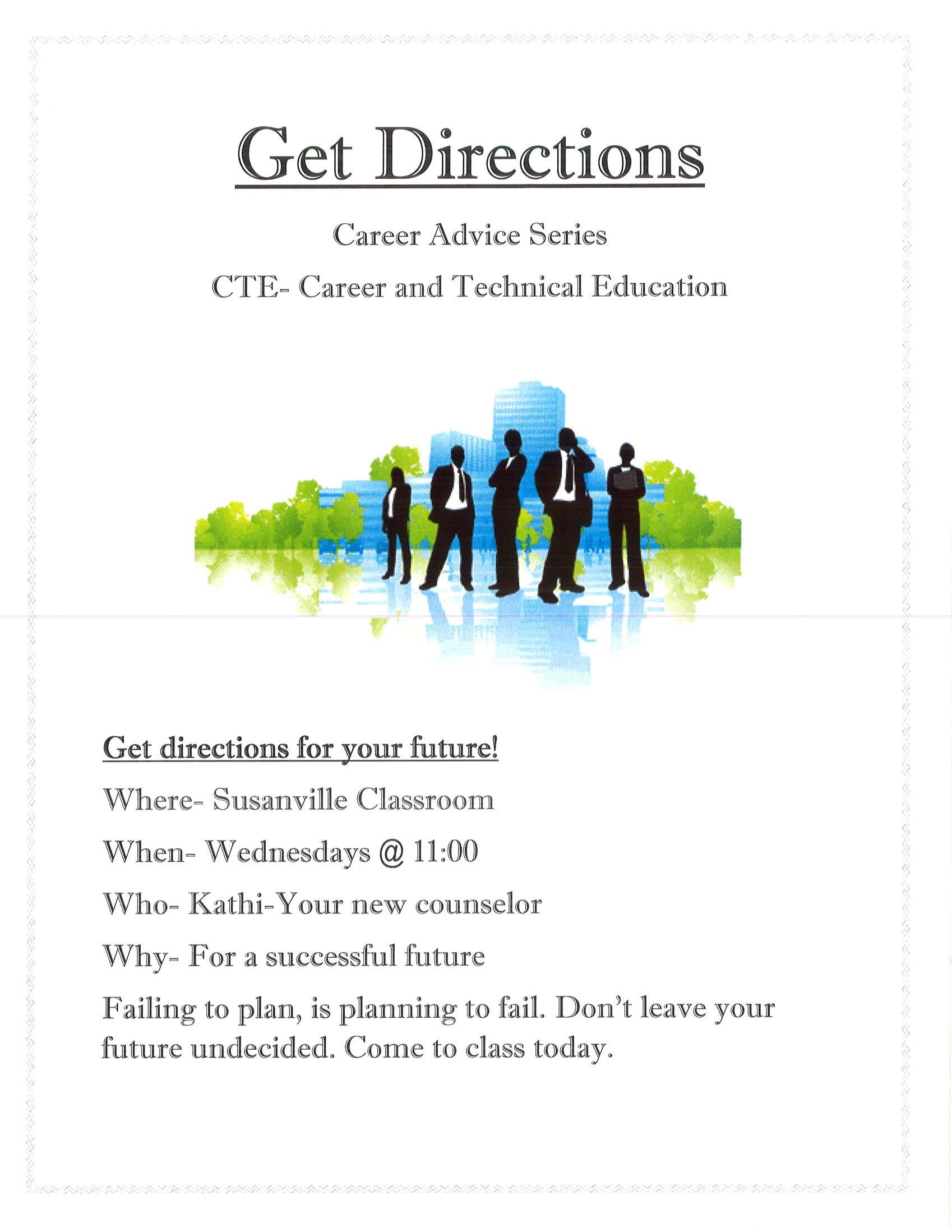 Get Direction Flyer for college and career